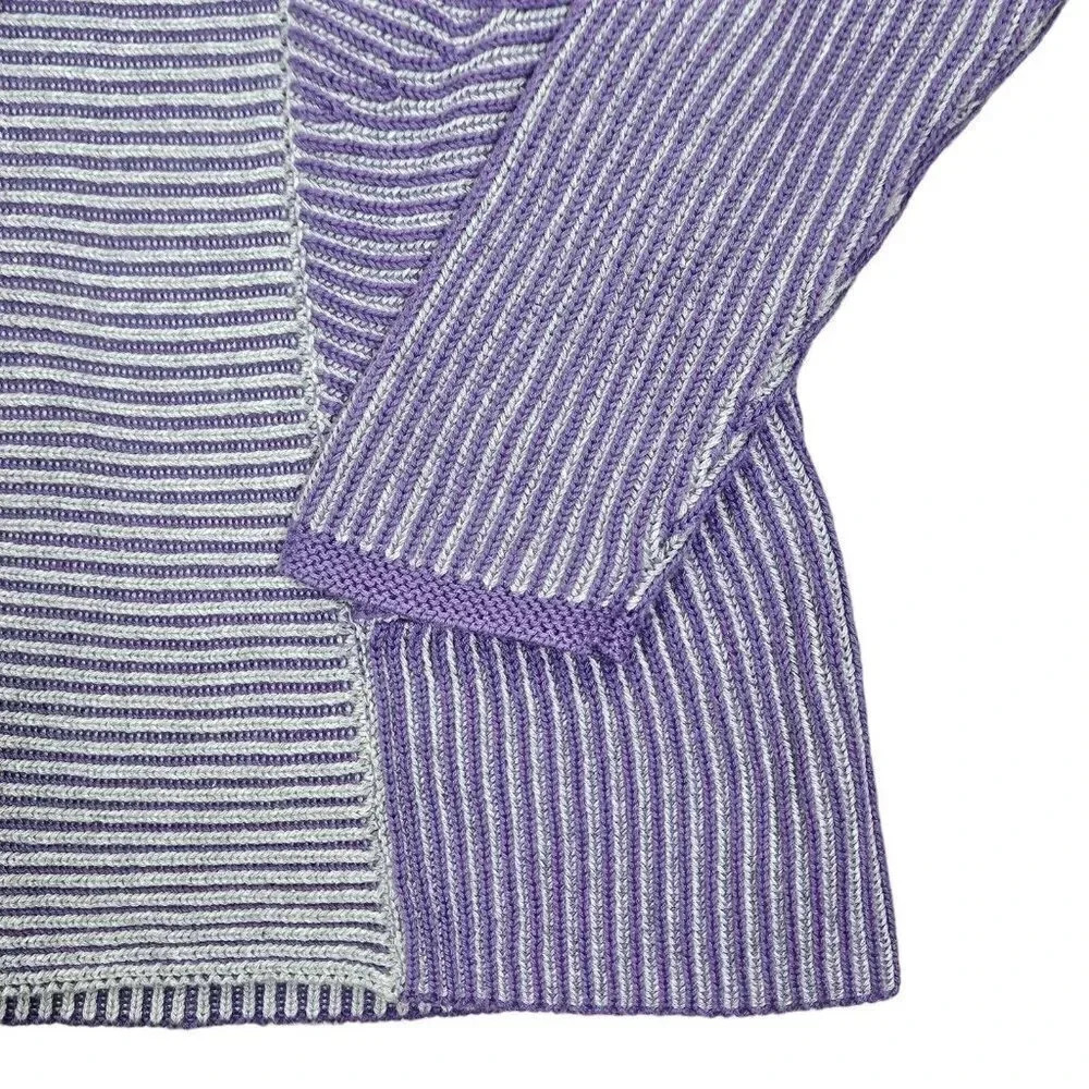 Coldwater Creek Heather Purple Open Front Sweater Cardigan Size Medium Petite‎ - Picture 9 of 11